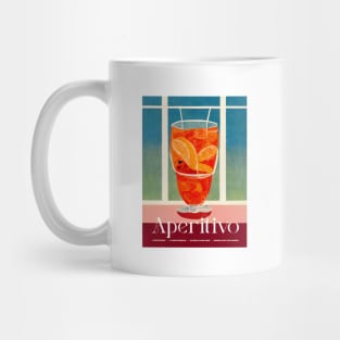 Retro Aperitivo Poster Window Aperitivo Homebar, Kitchen Bar Prints, Vintage Drinks, Recipe, Wall Art Mug